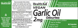 Health Aid Vegan Garlic Oil 2mg Odourless 60's