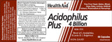 Health Aid Acidophilus Plus 4 billion with FOS 60's