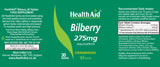 Health Aid Bilberry 275mg 30's