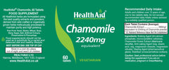 Health Aid Chamomile 2240mg 60's