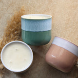 Morning Light Essential Oil Candle | Large Green Ceramic | 500g