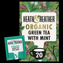 Heath and Heather Organic Green Tea with Mint 20's
