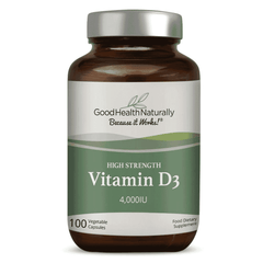 Good Health Naturally High Strength Vitamin D3 4,000IU 100s