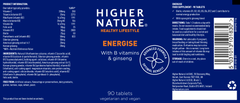 Higher Nature Energise (Formerly B-Vital) 90's