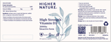 Higher Nature High Strength Vitamin D3 2000iu 60s