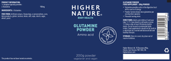 Higher Nature Glutamine Powder Amino Acid 200g