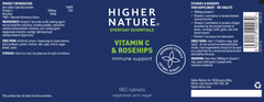 Higher Nature Vitamin C & Rosehips 180's (Formerly Rosehips)