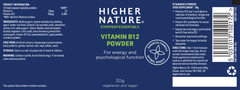 Higher Nature Vitamin B12 Powder 30g