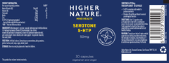 Higher Nature Serotone 5-HTP 50mg 30's