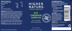 Higher Nature True Food GTF Chromium Complex 90's