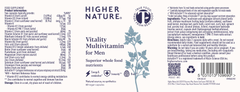 Higher Nature Vitality Multivitamin for Men 60s