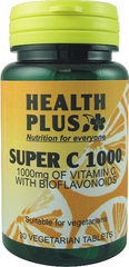 Health Plus Super C 1000 30 vegetarian tablets