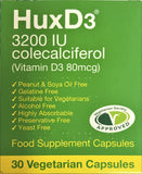 Huxley Europe HuxD3 3200 IU (Vitamin D3 80mcg) 30's