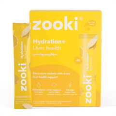 Zooki Hydration+ Liver Health Lemon and Ginger Flavour 30 Sachets