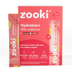 Zooki Hydration+ Skin Radiance Pomegranate Lemon Flavour 30 Sachets