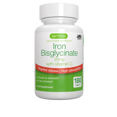 Igennus Iron Bisglycinate 20mg with Vitamin C 180's