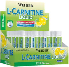 L-Carnitine Liquid, Citrus - 20 x 25 ml. | Weider