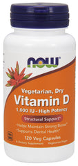 Vitamin D, 1000 IU Vegetarian - Dry - 120 vcaps | NOW Foods