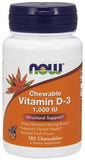 Vitamin D-3, 1000 IU (Chewable) - 180 chewables | NOW Foods