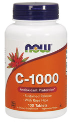 Vitamin C-1000 with Rose Hips - Sustained Release - 100 tablets | NOW Foods