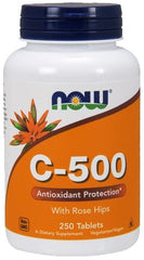 Vitamin C-500 with Rose Hips - 250 tablets | NOW Foods