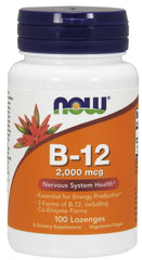 Vitamin B-12, 2000mcg - 100 lozenges | NOW Foods
