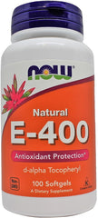 Vitamin E-400, Natural - 100 softgels | NOW Foods