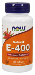 Vitamin E-400 - Natural (Mixed Tocopherols) - 100 softgels | NOW Foods