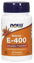 Vitamin E-400 - Natural (Mixed Tocopherols) - 50 softgels | NOW Foods