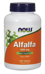 Alfalfa, 650mg - 250 tablets | NOW Foods
