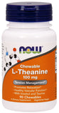 L-Theanine with Inositol and Taurine, 100mg - 90 chewables | NOW Foods