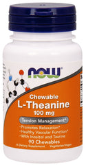 L-Theanine with Inositol and Taurine, 100mg - 90 chewables | NOW Foods