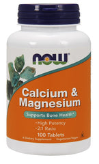 Calcium & Magnesium - 100 tablets | NOW Foods