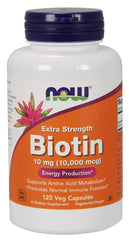 Biotin, 10mg Extra Strength - 120 vcaps | NOW Foods