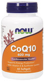 CoQ10 with Lecithin & Vitamin E, 400mg - 60 softgels | NOW Foods