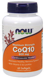 CoQ10 with Lecithin & Vitamin E, 600mg - 60 softgels | NOW Foods