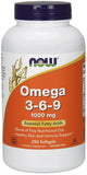 Omega 3-6-9, 1000mg - 250 softgels | NOW Foods