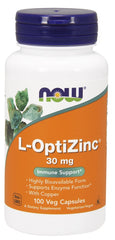 L-OptiZinc, 30mg - 100 vcaps | NOW Foods