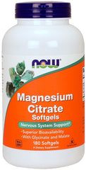 Magnesium Citrate Softgels - 180 softgels | NOW Foods
