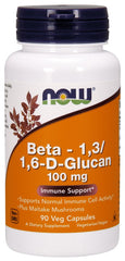 Beta - 1,3/1,6-D-Glucan, 100mg - 90 vcaps | NOW Foods