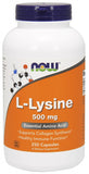 L-Lysine, 500mg - 250 vcaps | NOW Foods