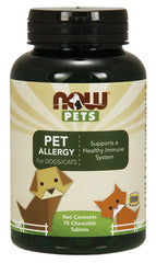 Pets, Pet Allergy - 75 chewable tablets | NOW Foods