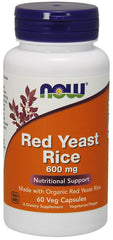 Red Yeast Rice, 600mg - 60 vcaps | NOW Foods