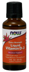 Vitamin D-3 Liquid, 1000 IU (Extra Strength) - 30 ml. | NOW Foods