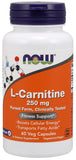 L-Carnitine, 250mg - 60 vcaps | NOW Foods