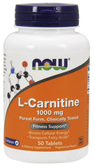 L-Carnitine, 1000mg - 50 tablets | NOW Foods