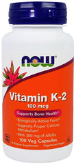 Vitamin K-2, 100mcg - 100 vcaps | NOW Foods