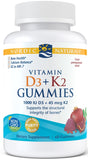 Vitamin D3+K2 Gummies, Pomegranate - 60 gummies | Nordic Naturals