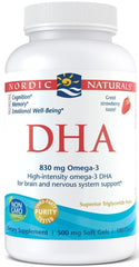DHA, 830mg Strawberry - 180 softgels | Nordic Naturals