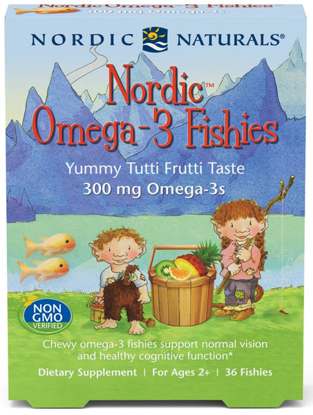 Nordic Omega-3 Fishies, 300mg Yummy Tutti Frutti Taste - 36 fishies ...
